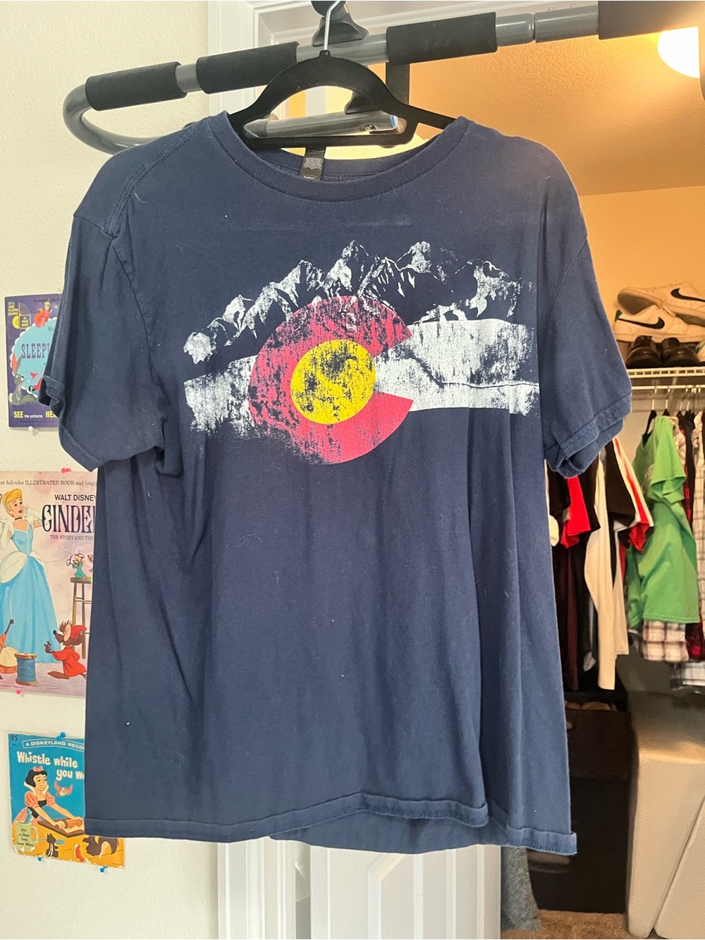 Navy blue Colorado flag tee